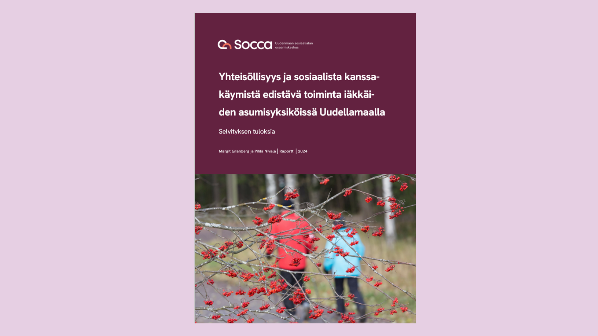 Yhteisöllisyyttä ja sosiaalista kanssakäymistä edistävää toimintaa selvitettiin iäkkäiden asumisyksiköissä Uudellamaalla